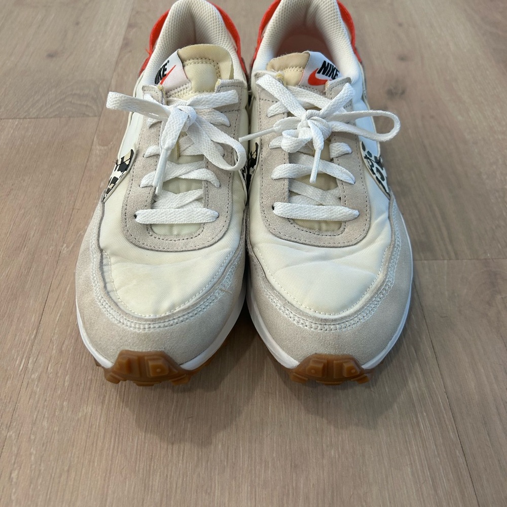 Nike White and Orange Athletic Waffle Shoes - Picture 3 of 7